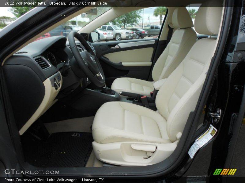 Black / Cornsilk Beige 2012 Volkswagen Jetta TDI Sedan