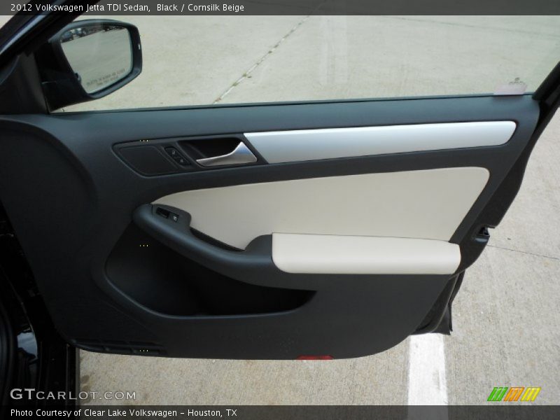 Black / Cornsilk Beige 2012 Volkswagen Jetta TDI Sedan