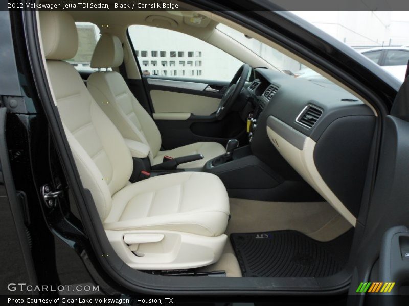 Black / Cornsilk Beige 2012 Volkswagen Jetta TDI Sedan