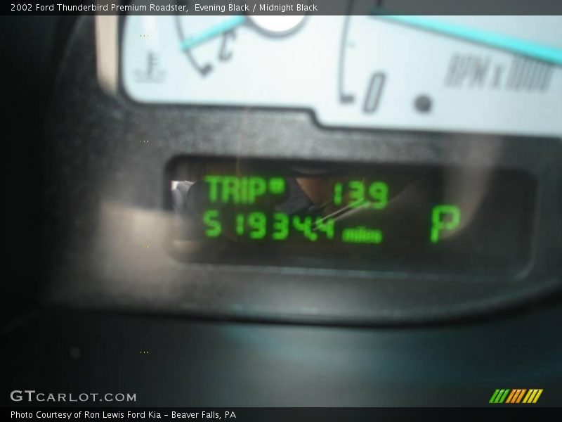 Evening Black / Midnight Black 2002 Ford Thunderbird Premium Roadster