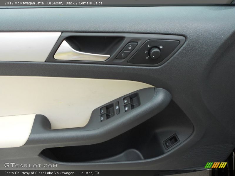 Black / Cornsilk Beige 2012 Volkswagen Jetta TDI Sedan