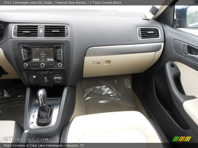 Tempest Blue Metallic / 2 Tone Cornsilk/Black 2012 Volkswagen Jetta SEL Sedan