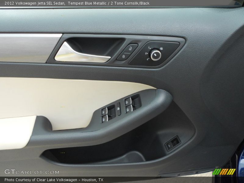 Tempest Blue Metallic / 2 Tone Cornsilk/Black 2012 Volkswagen Jetta SEL Sedan