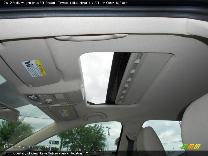 Tempest Blue Metallic / 2 Tone Cornsilk/Black 2012 Volkswagen Jetta SEL Sedan