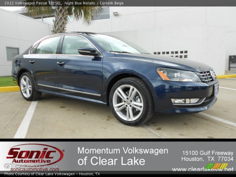 Night Blue Metallic / Cornsilk Beige 2012 Volkswagen Passat TDI SEL