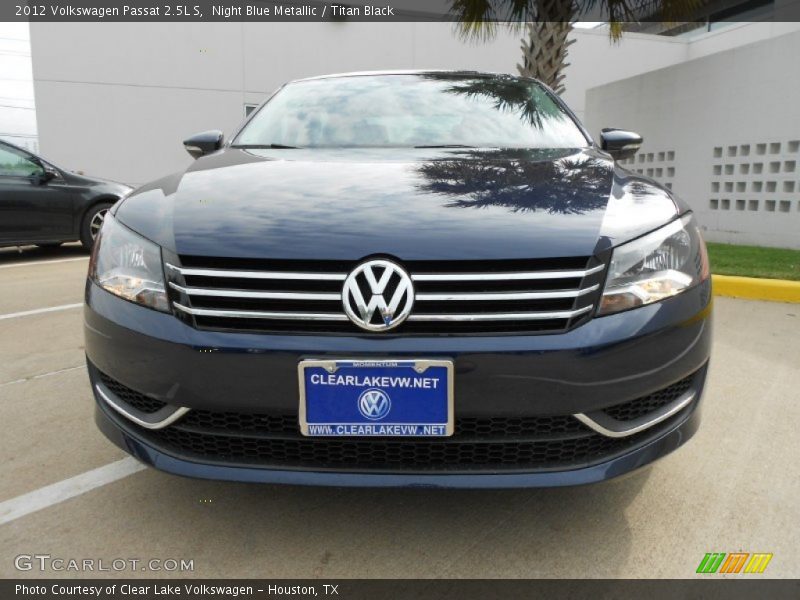 Night Blue Metallic / Titan Black 2012 Volkswagen Passat 2.5L S