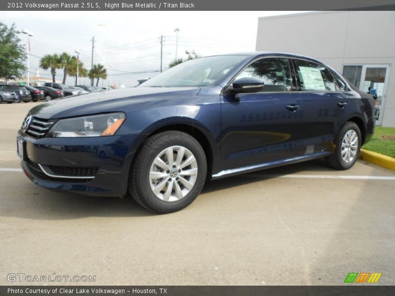 Night Blue Metallic / Titan Black 2012 Volkswagen Passat 2.5L S