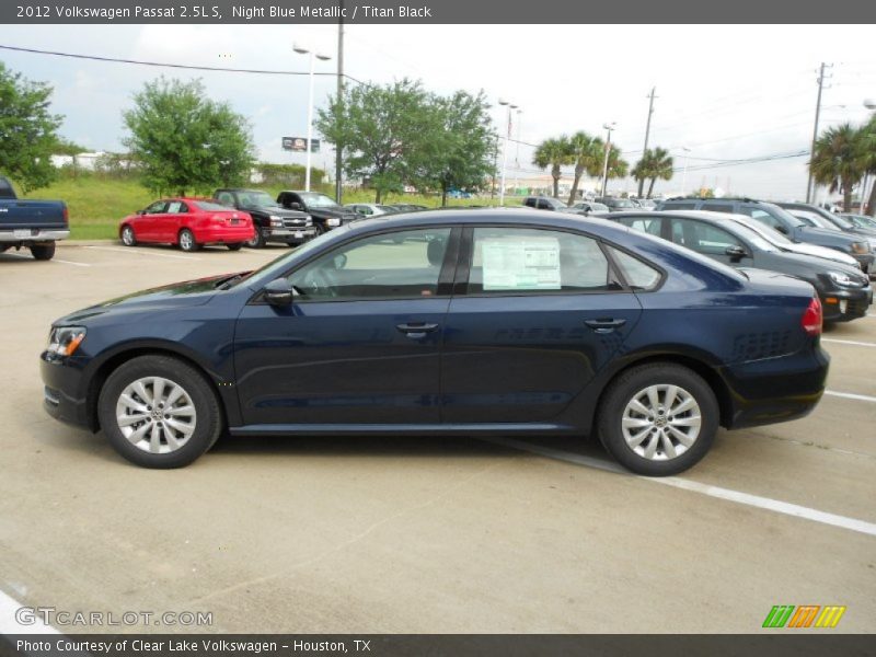 Night Blue Metallic / Titan Black 2012 Volkswagen Passat 2.5L S