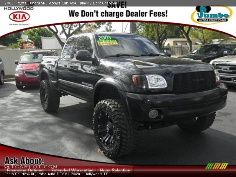 Black / Light Charcoal 2003 Toyota Tundra SR5 Access Cab 4x4