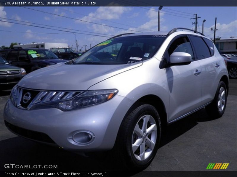 Brilliant Silver Metallic / Black 2009 Nissan Murano S