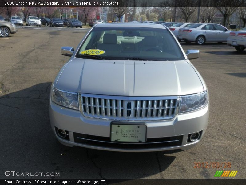Silver Birch Metallic / Light Stone 2008 Lincoln MKZ AWD Sedan