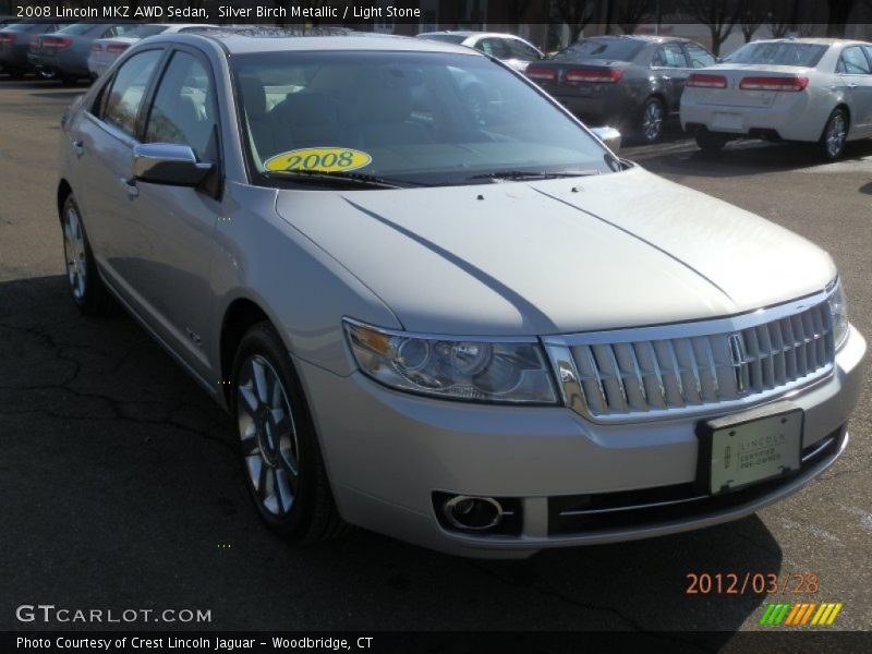 Silver Birch Metallic / Light Stone 2008 Lincoln MKZ AWD Sedan
