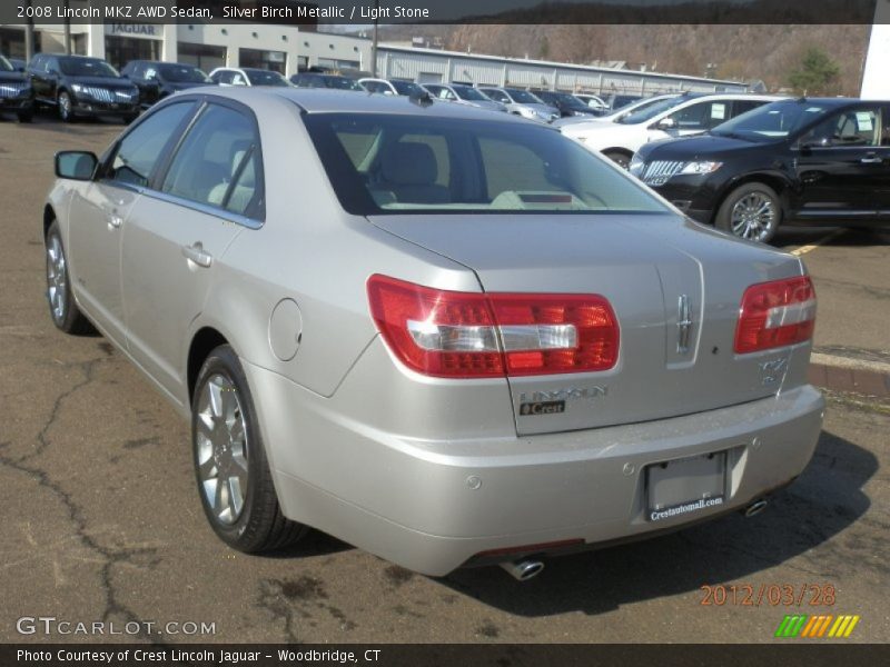 Silver Birch Metallic / Light Stone 2008 Lincoln MKZ AWD Sedan