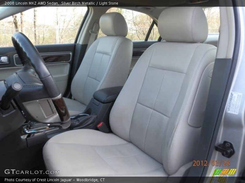 Silver Birch Metallic / Light Stone 2008 Lincoln MKZ AWD Sedan