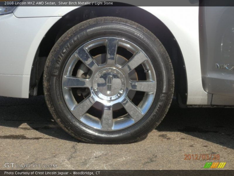 Silver Birch Metallic / Light Stone 2008 Lincoln MKZ AWD Sedan