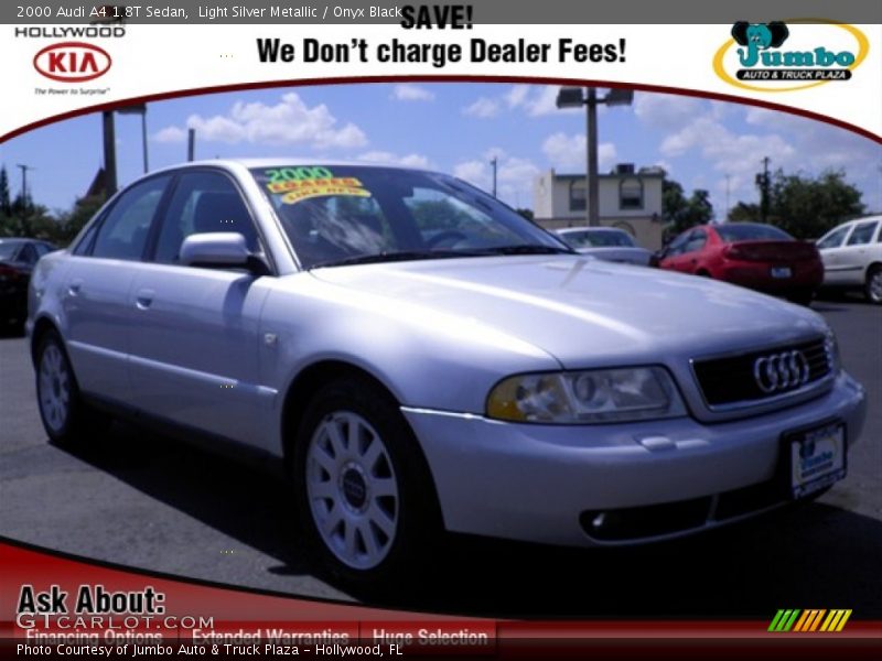 Light Silver Metallic / Onyx Black 2000 Audi A4 1.8T Sedan