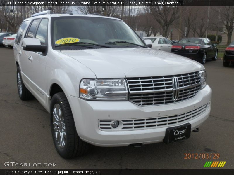White Platinum Metallic Tri-Coat / Limited Camel/Charcoal 2010 Lincoln Navigator Limited Edition 4x4