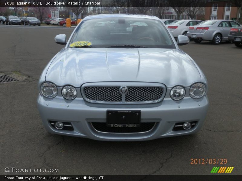 Liquid Silver Metallic / Charcoal 2008 Jaguar XJ XJ8 L