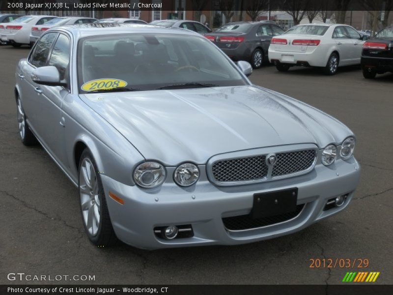 Liquid Silver Metallic / Charcoal 2008 Jaguar XJ XJ8 L