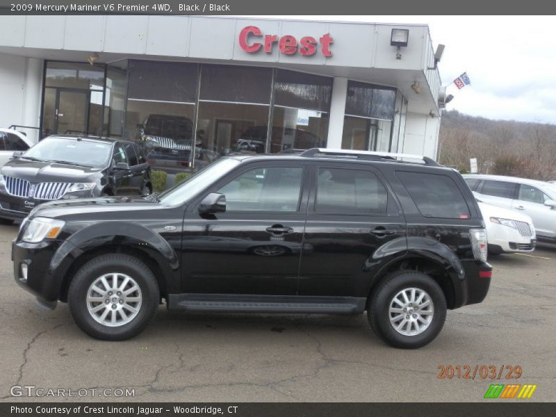 Black / Black 2009 Mercury Mariner V6 Premier 4WD