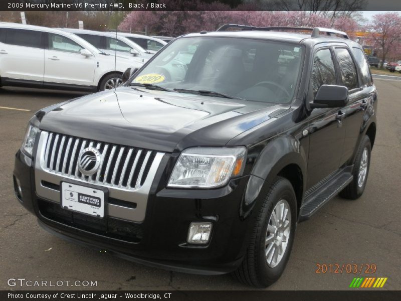 Black / Black 2009 Mercury Mariner V6 Premier 4WD