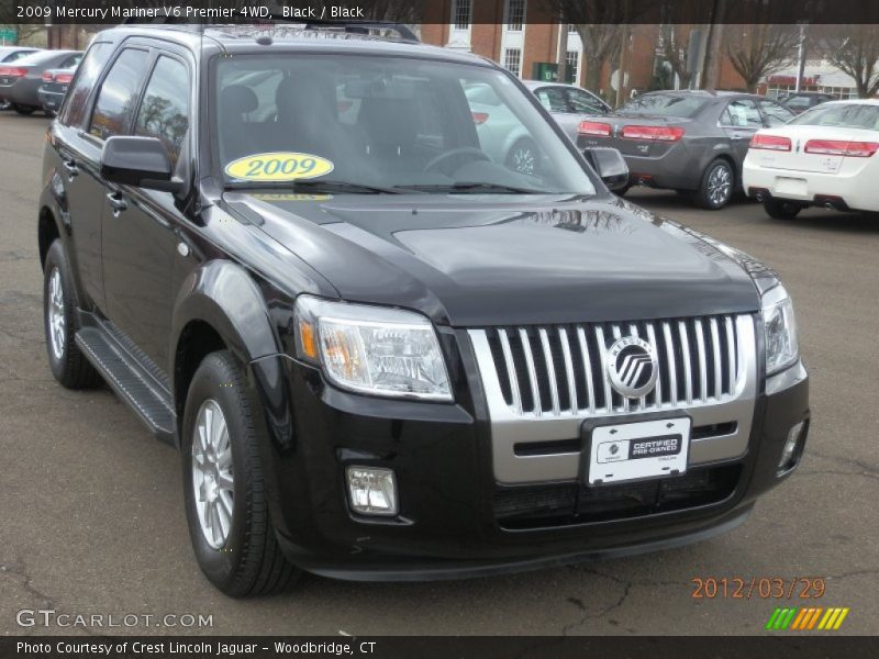 Black / Black 2009 Mercury Mariner V6 Premier 4WD