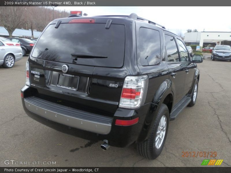 Black / Black 2009 Mercury Mariner V6 Premier 4WD