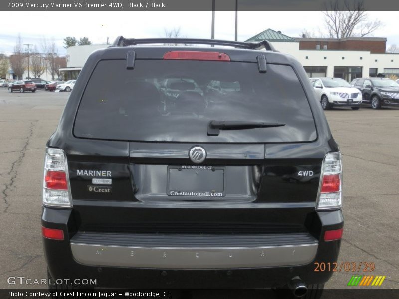 Black / Black 2009 Mercury Mariner V6 Premier 4WD