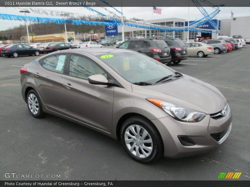 Desert Bronze / Beige 2011 Hyundai Elantra GLS