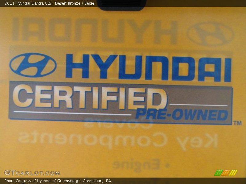 Desert Bronze / Beige 2011 Hyundai Elantra GLS