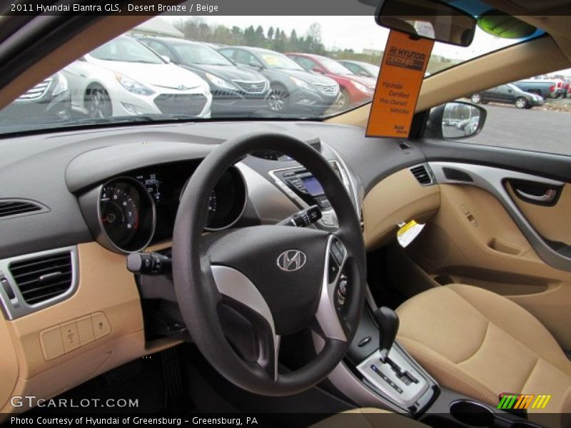 Desert Bronze / Beige 2011 Hyundai Elantra GLS