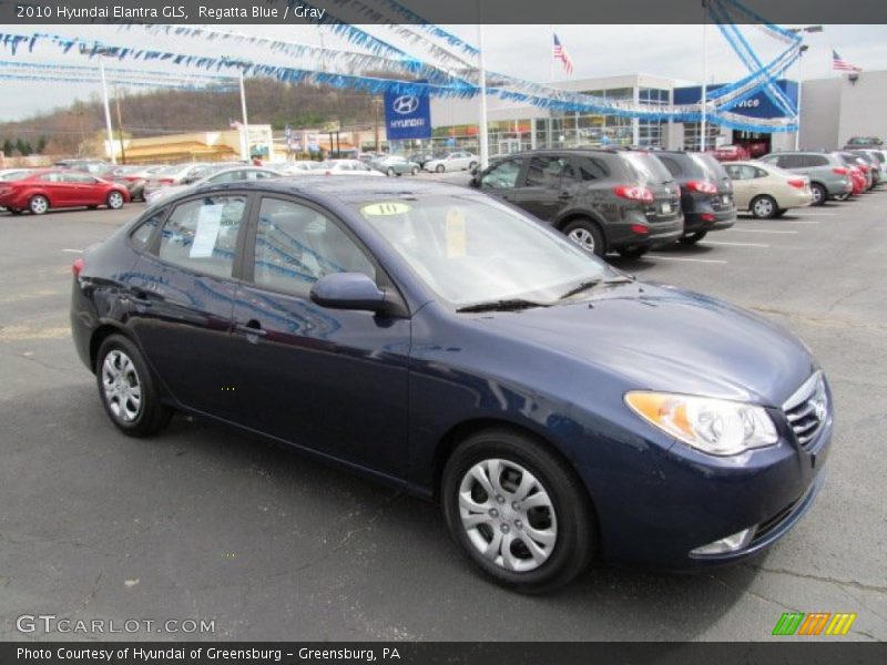 Regatta Blue / Gray 2010 Hyundai Elantra GLS