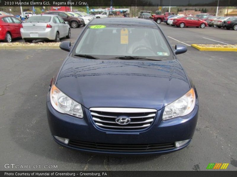 Regatta Blue / Gray 2010 Hyundai Elantra GLS