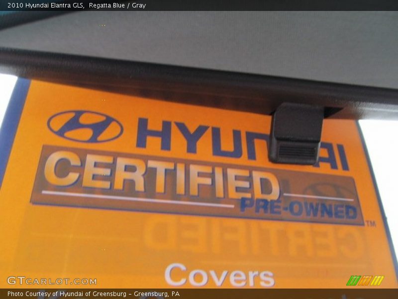 Regatta Blue / Gray 2010 Hyundai Elantra GLS