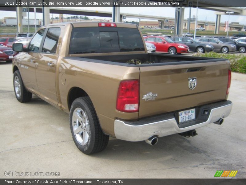 Saddle Brown Pearl / Light Pebble Beige/Bark Brown 2011 Dodge Ram 1500 Big Horn Crew Cab