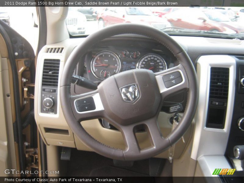 Saddle Brown Pearl / Light Pebble Beige/Bark Brown 2011 Dodge Ram 1500 Big Horn Crew Cab
