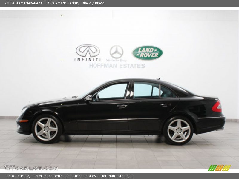 Black / Black 2009 Mercedes-Benz E 350 4Matic Sedan