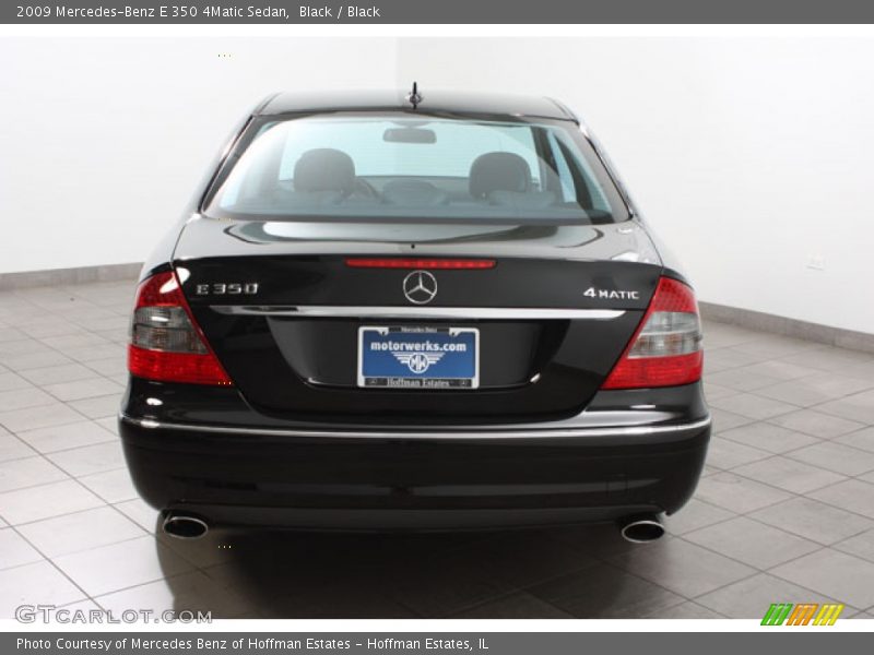Black / Black 2009 Mercedes-Benz E 350 4Matic Sedan