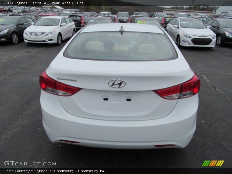 Pearl White / Beige 2011 Hyundai Elantra GLS