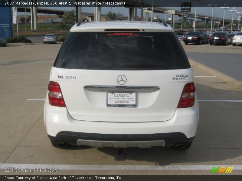 Alabaster White / Macadamia 2007 Mercedes-Benz ML 350 4Matic