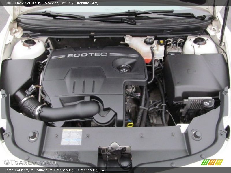 White / Titanium Gray 2008 Chevrolet Malibu LS Sedan