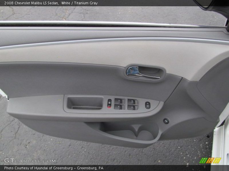 White / Titanium Gray 2008 Chevrolet Malibu LS Sedan