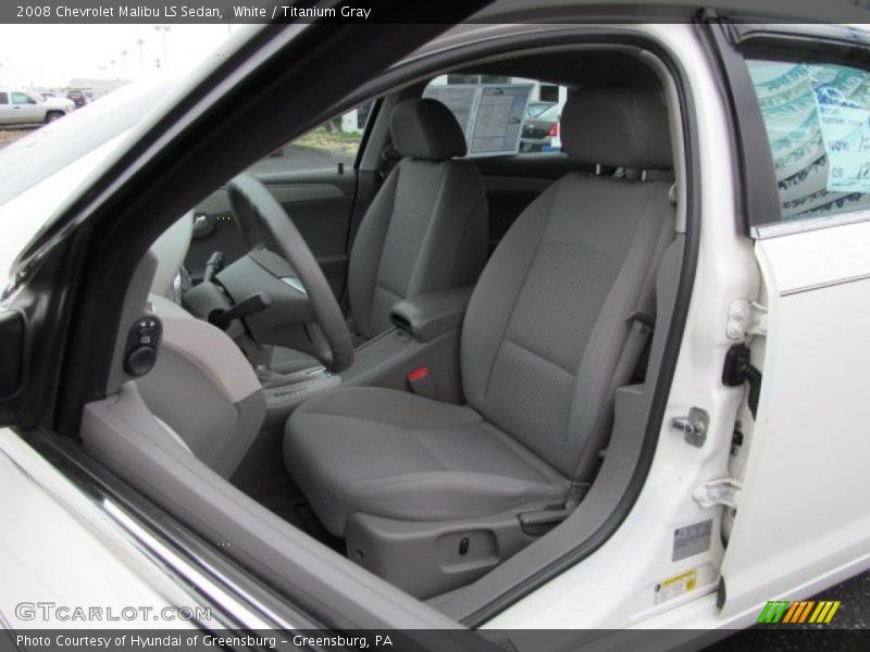 White / Titanium Gray 2008 Chevrolet Malibu LS Sedan