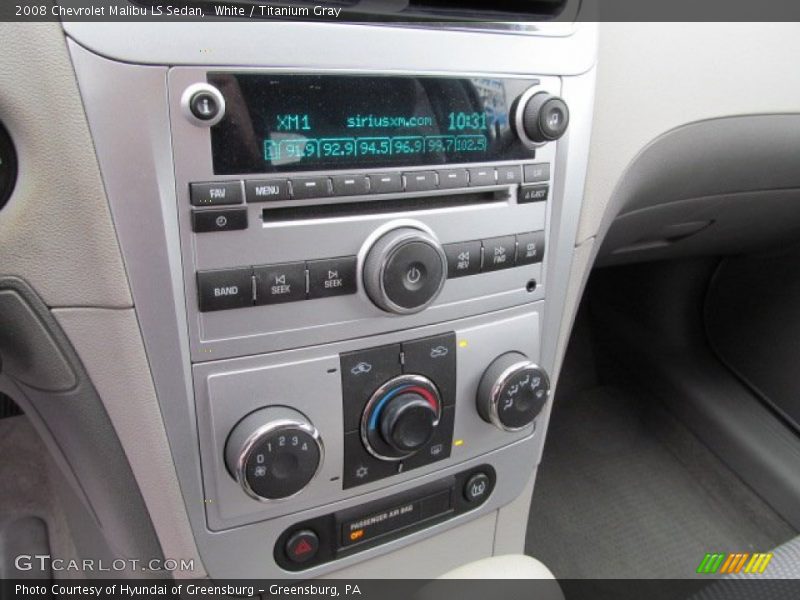 White / Titanium Gray 2008 Chevrolet Malibu LS Sedan