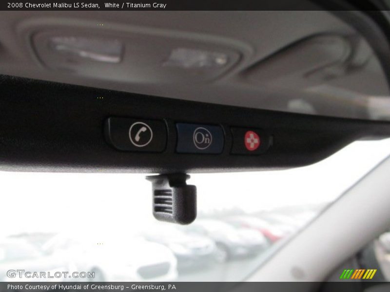 White / Titanium Gray 2008 Chevrolet Malibu LS Sedan