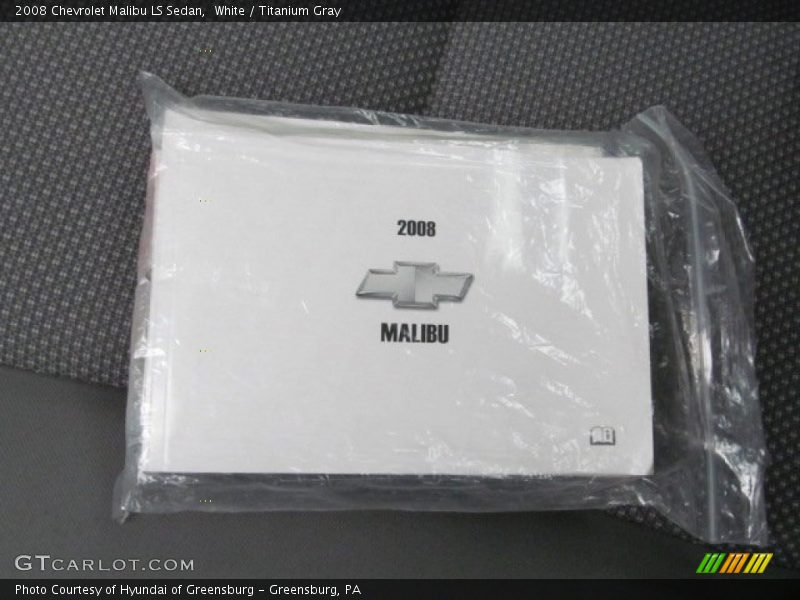White / Titanium Gray 2008 Chevrolet Malibu LS Sedan