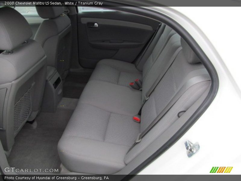 White / Titanium Gray 2008 Chevrolet Malibu LS Sedan