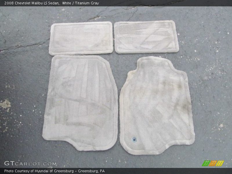 White / Titanium Gray 2008 Chevrolet Malibu LS Sedan