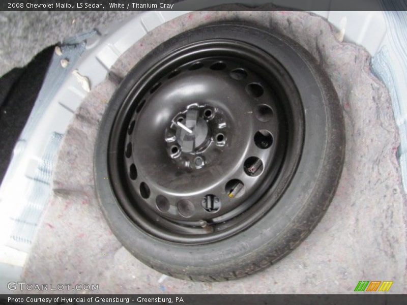 White / Titanium Gray 2008 Chevrolet Malibu LS Sedan