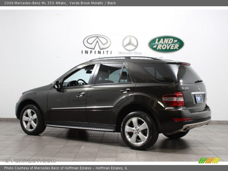 Verde Brook Metallic / Black 2009 Mercedes-Benz ML 350 4Matic